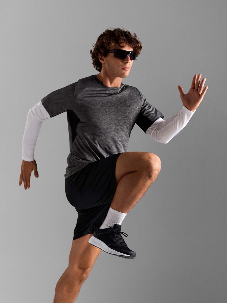 Футболка спортивная унисекс Storm, серая, размер M