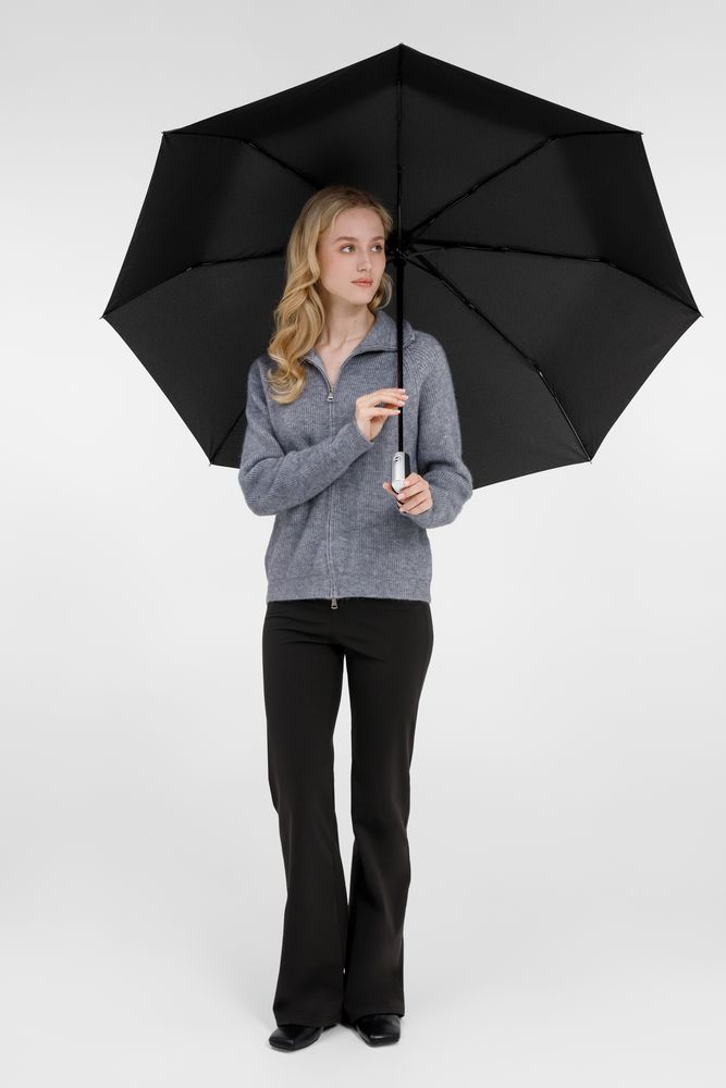 Зонт складной Fiber, черный