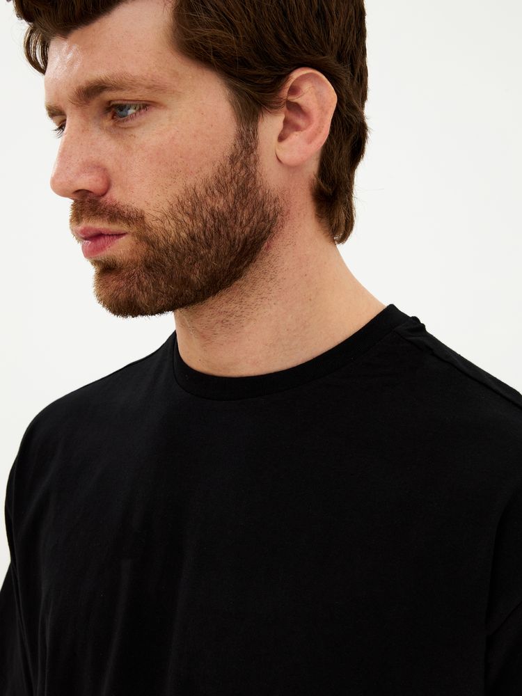 Футболка Oversize Premium, черная, размер M
