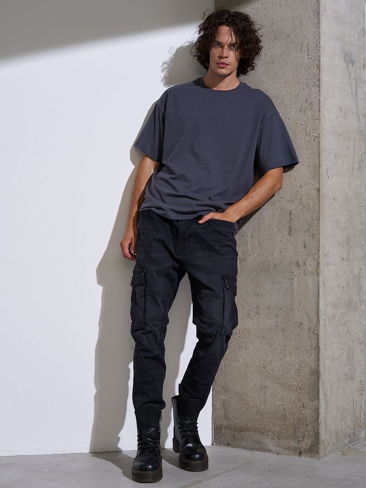 Футболка Oversize Premium, темно-серая (антрацит), размер XXL