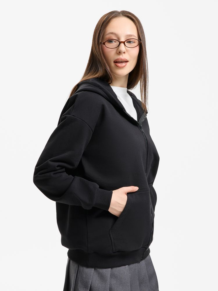 Толстовка унисекс оверсайз Sartoro, черная, размер XS/S