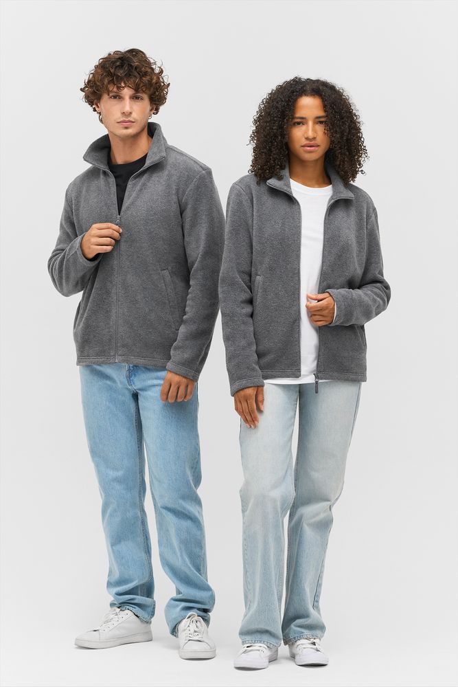 Куртка флисовая унисекс Nitro, серый меланж, размер 3XL