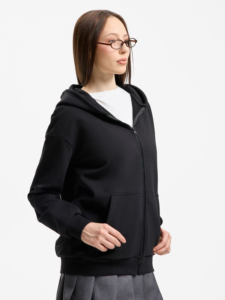 Толстовка унисекс оверсайз Sartoro, черная, размер XS/S