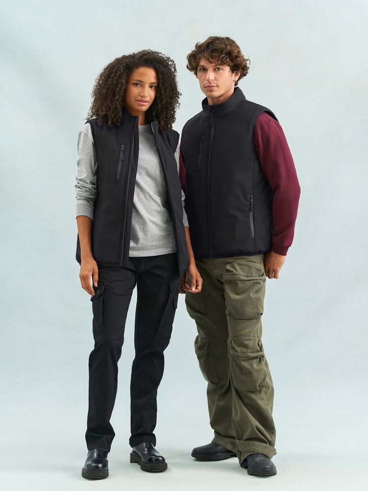 Жилет софтшелл унисекс Falcon BW, красный, размер M