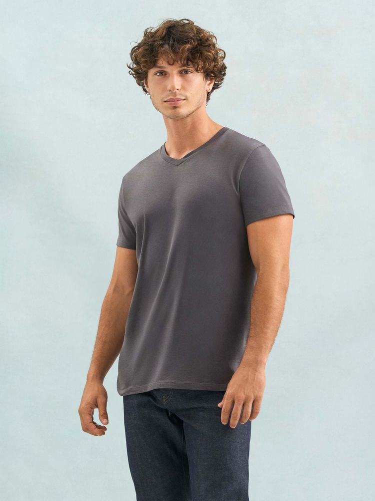 Футболка унисекс Regent с V-образным вырезом, белая, размер L