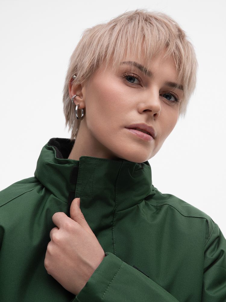 Куртка на стеганой подкладке Robyn, темно-зеленая, размер S