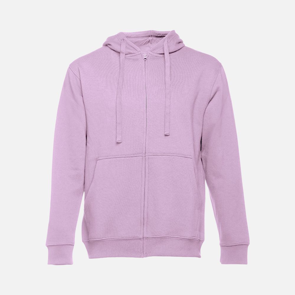 Толстовка мужская на молнии с капюшоном Amsterdam, сиреневая, размер S