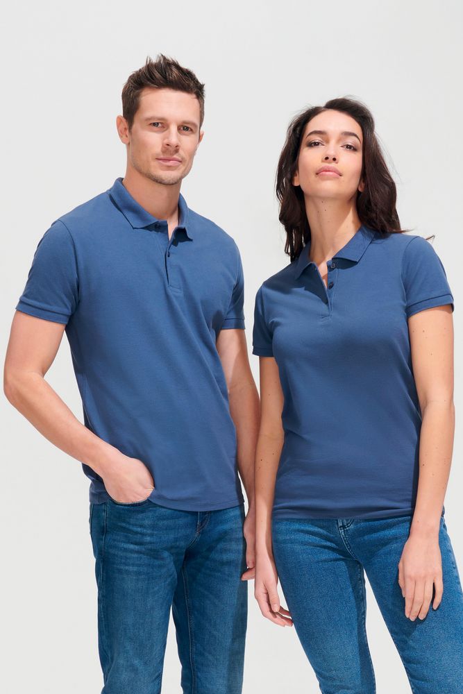 Рубашка поло мужская Perfect Men синий джинс, размер L