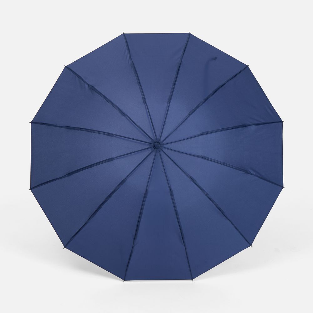 Зонт складной Skymate с УФ-защитой и ручкой-карабином, темно-синий