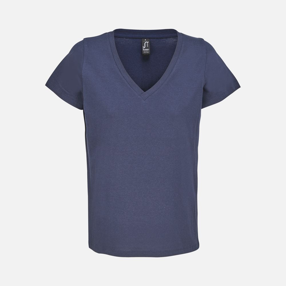 Футболка женская Regent Women с V-образным вырезом, кобальт (темно-синяя), размер XL