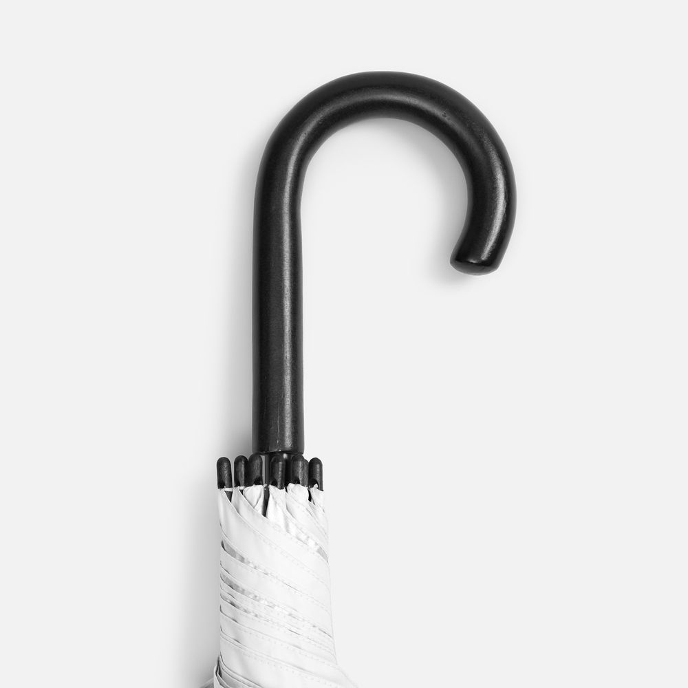 Зонт-трость Standard, белый с серебристым внутри