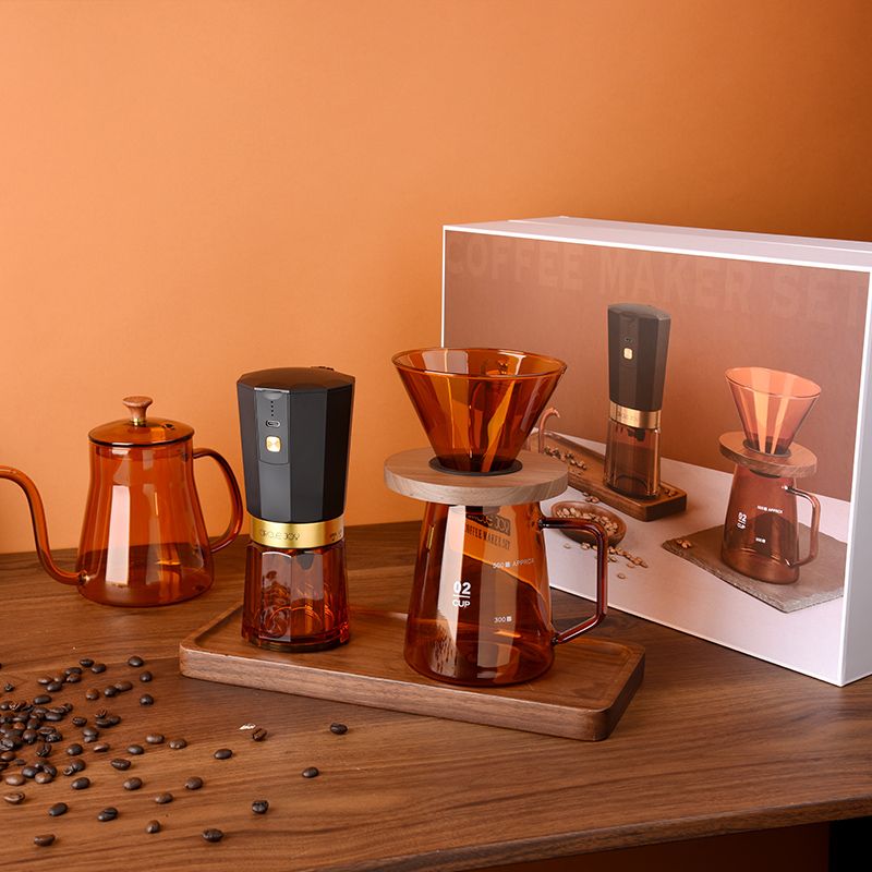 Кофейный набор Amber Coffee Maker Set, оранжевый с черным