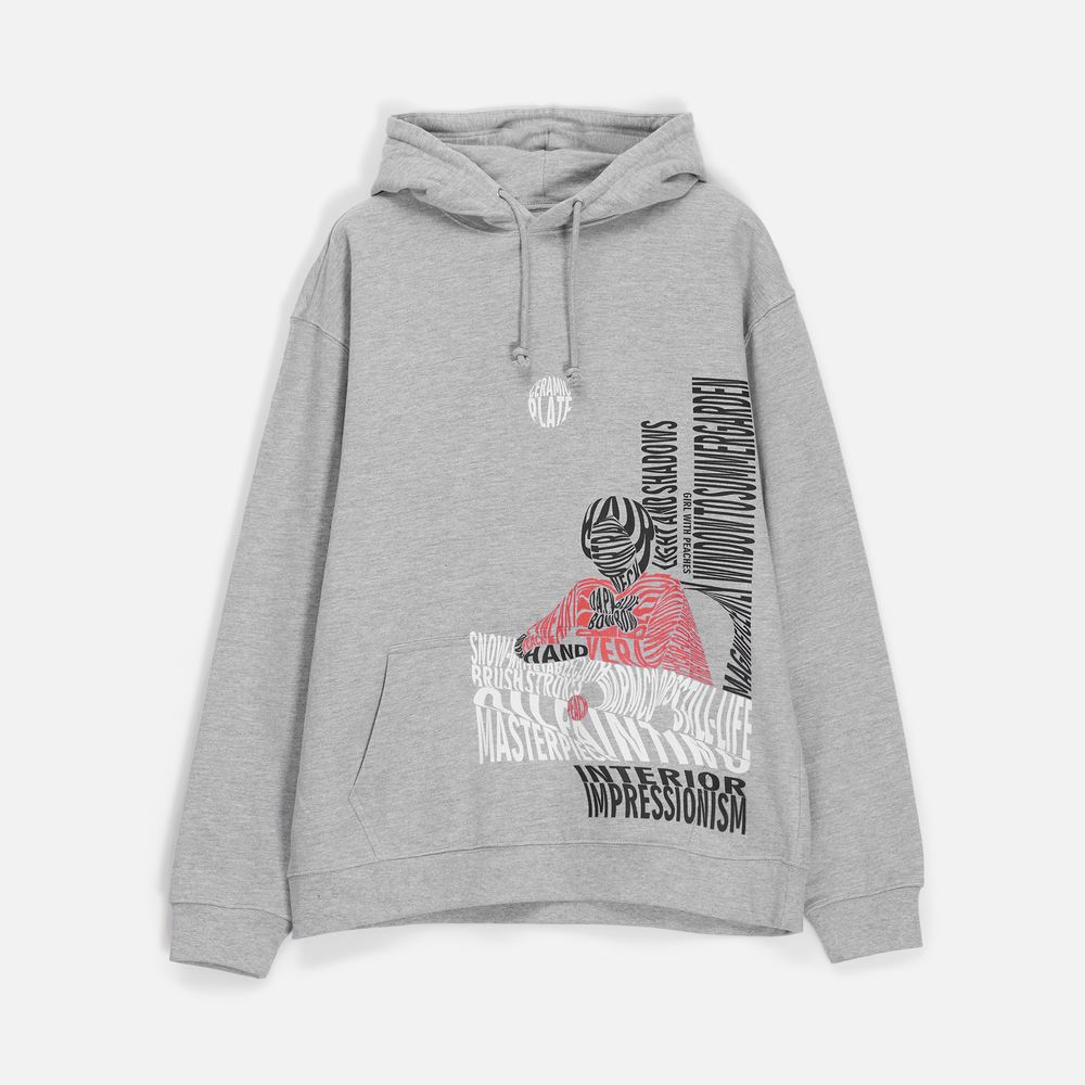 Худи унисекс Condor, серый меланж, размер 3XL