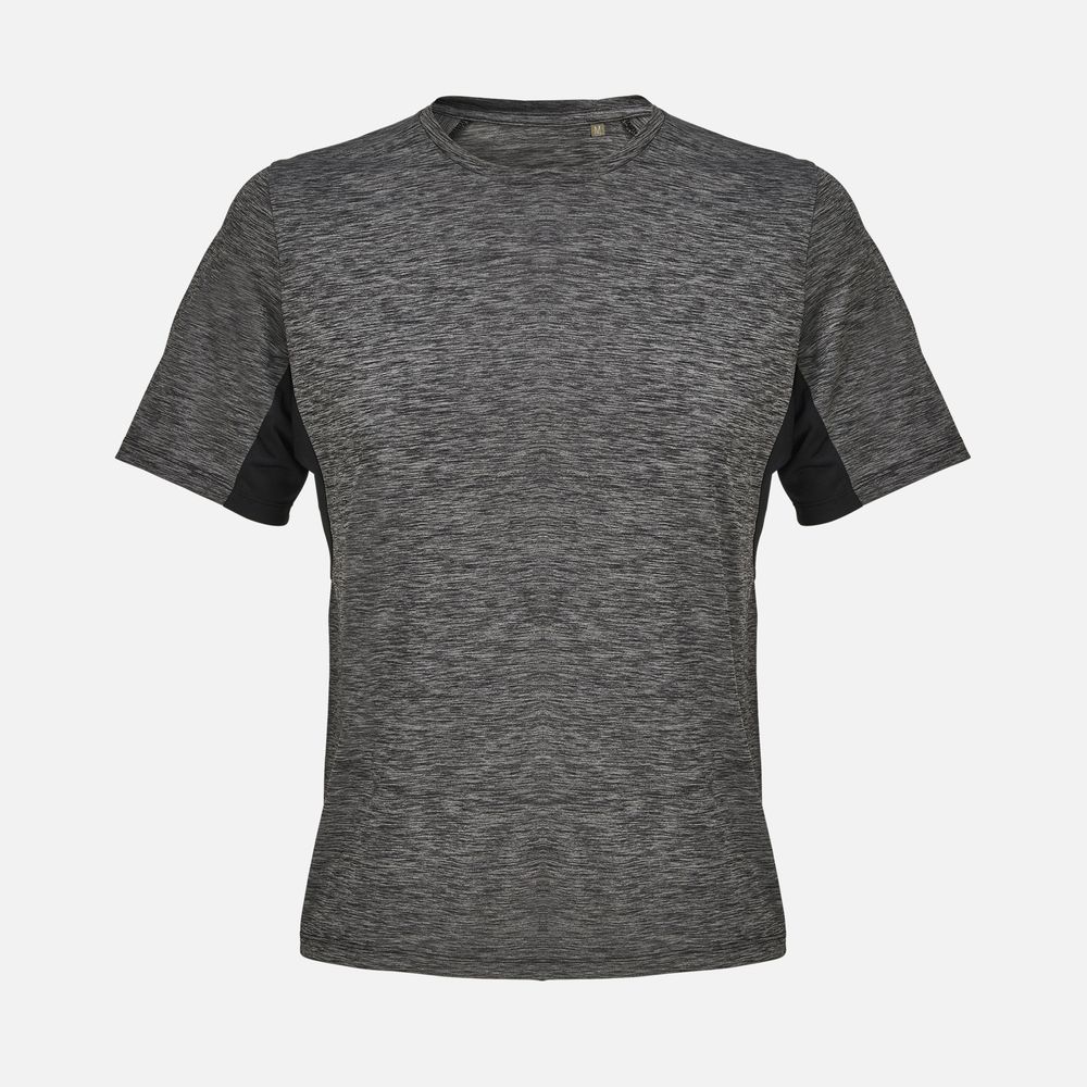 Футболка спортивная унисекс Storm, черный меланж, размер XS