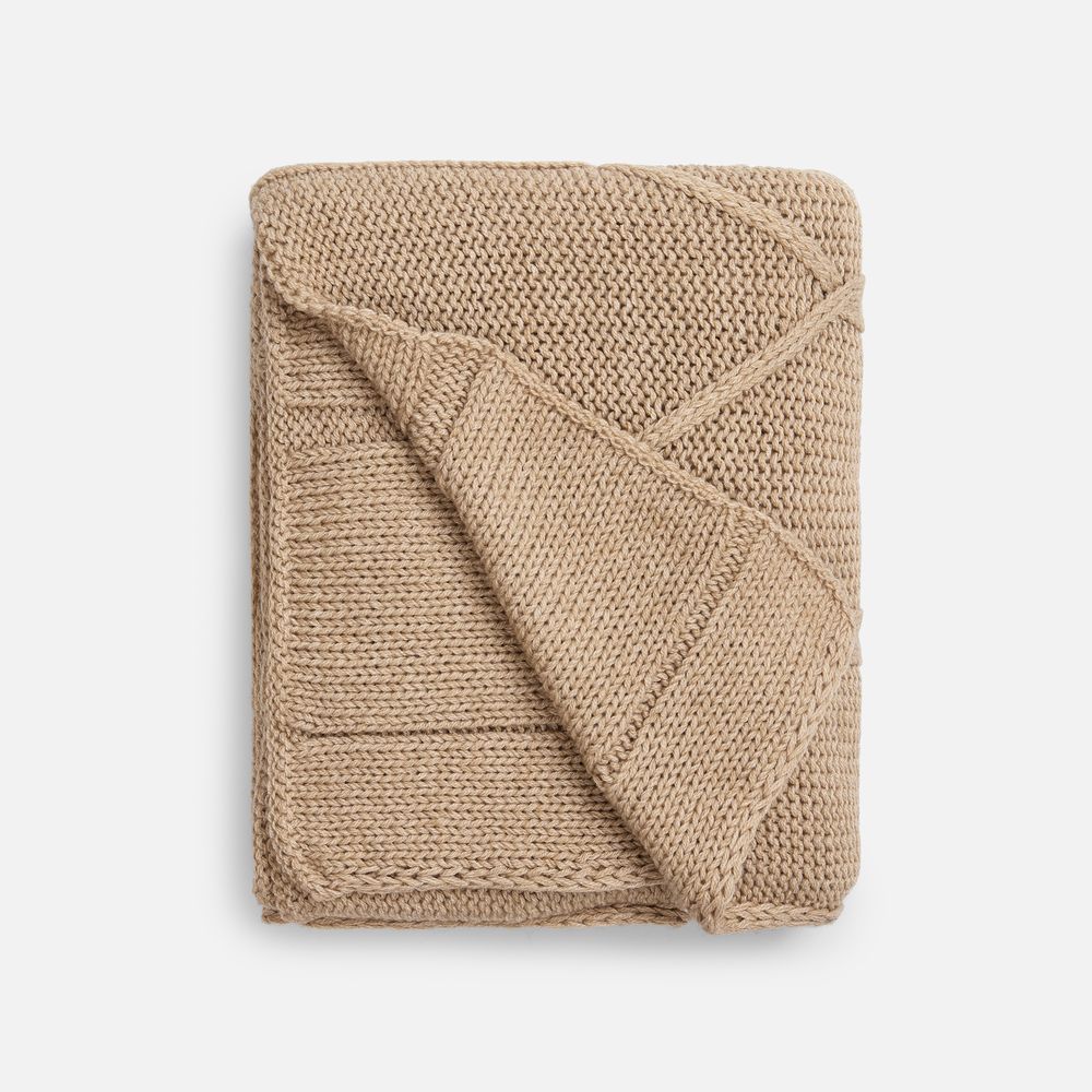 Плед Curve Verve, бежевый меланж