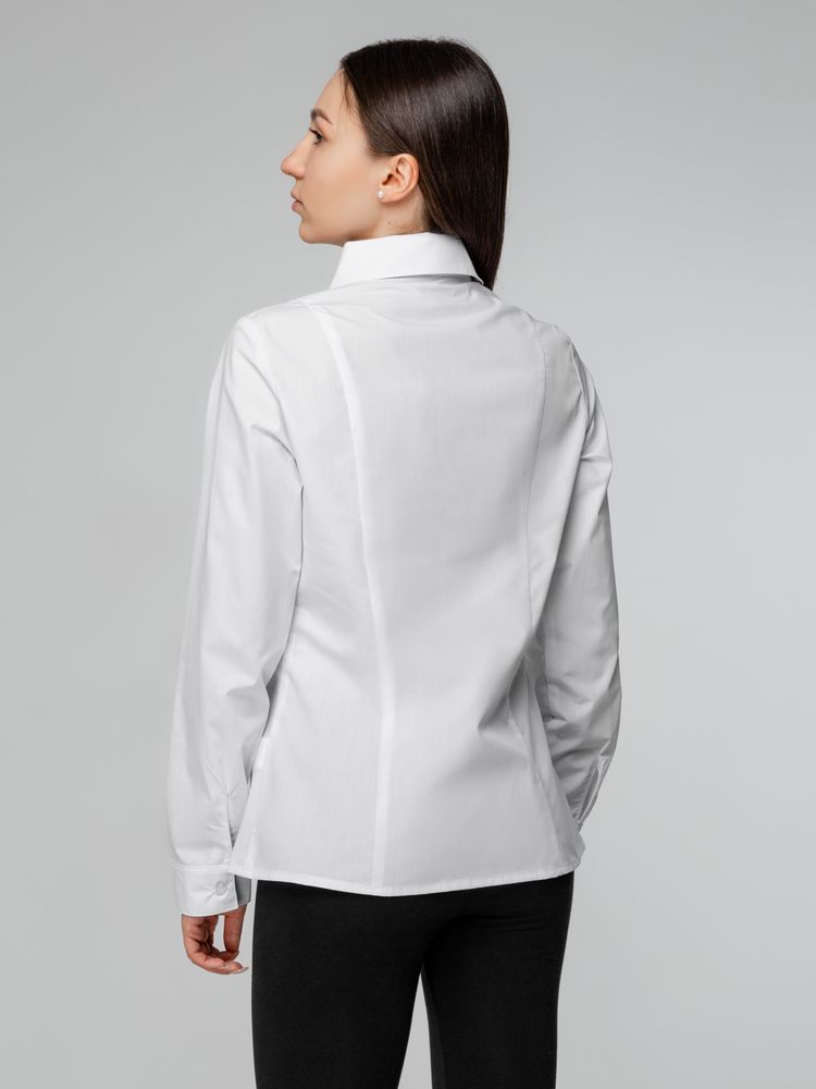 Рубашка женская с длинным рукавом Collar, белая, размер 64; 158-164