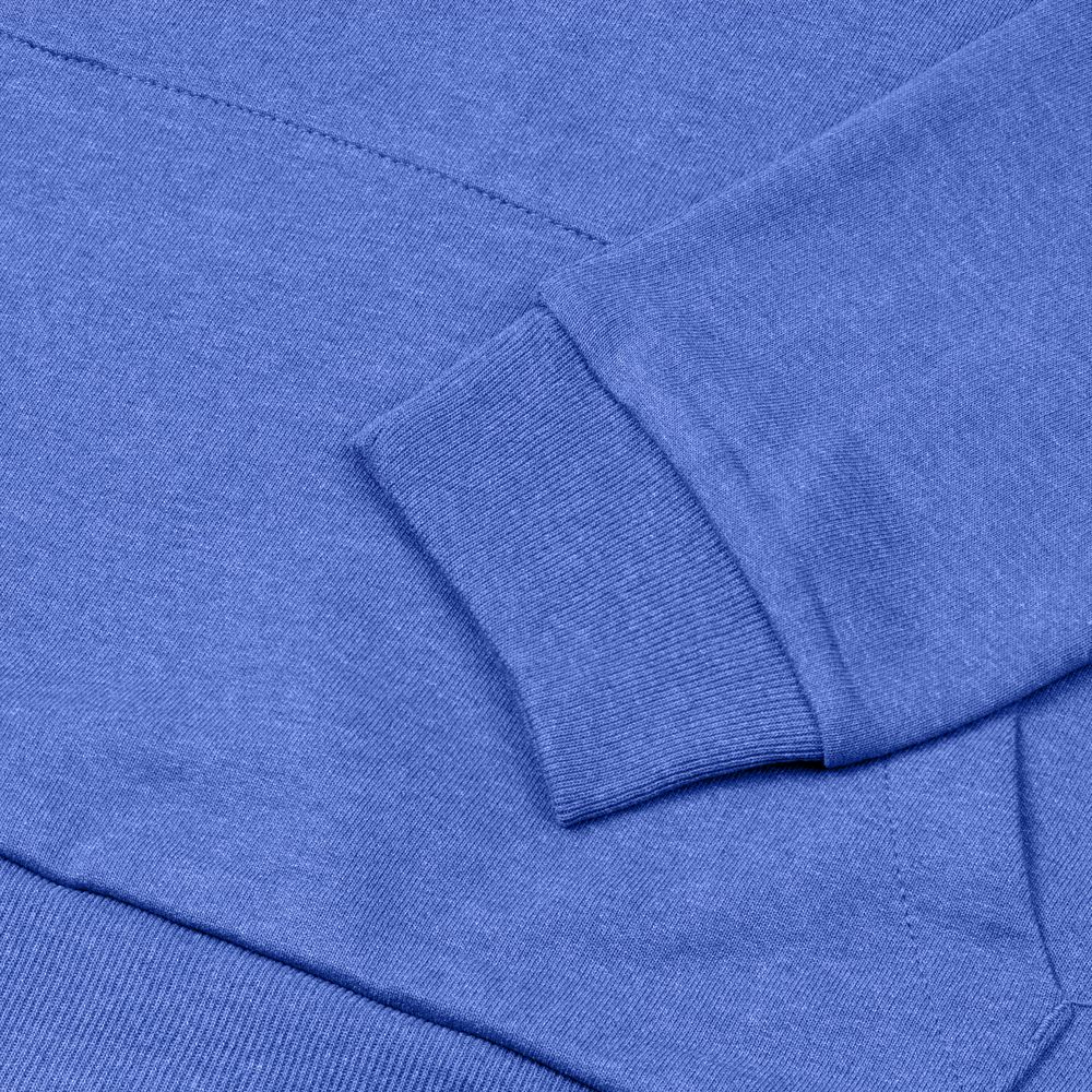 Толстовка с капюшоном унисекс Hoodie, ярко-синий меланж, размер S