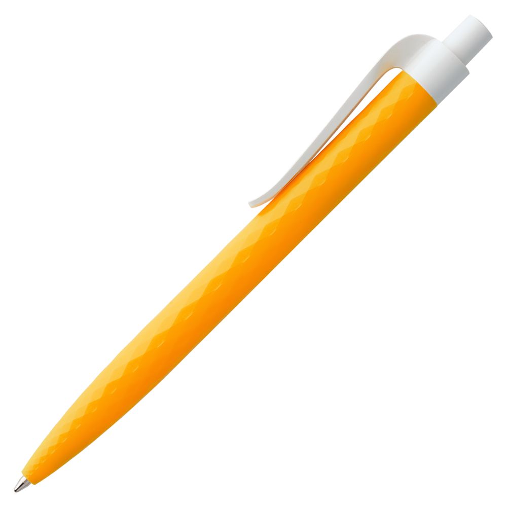 Ручка шариковая Prodir QS01 PMP-P, оранжевая с белым, уценка