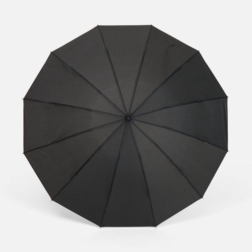 Зонт складной Skymate с УФ-защитой и ручкой-карабином, черный
