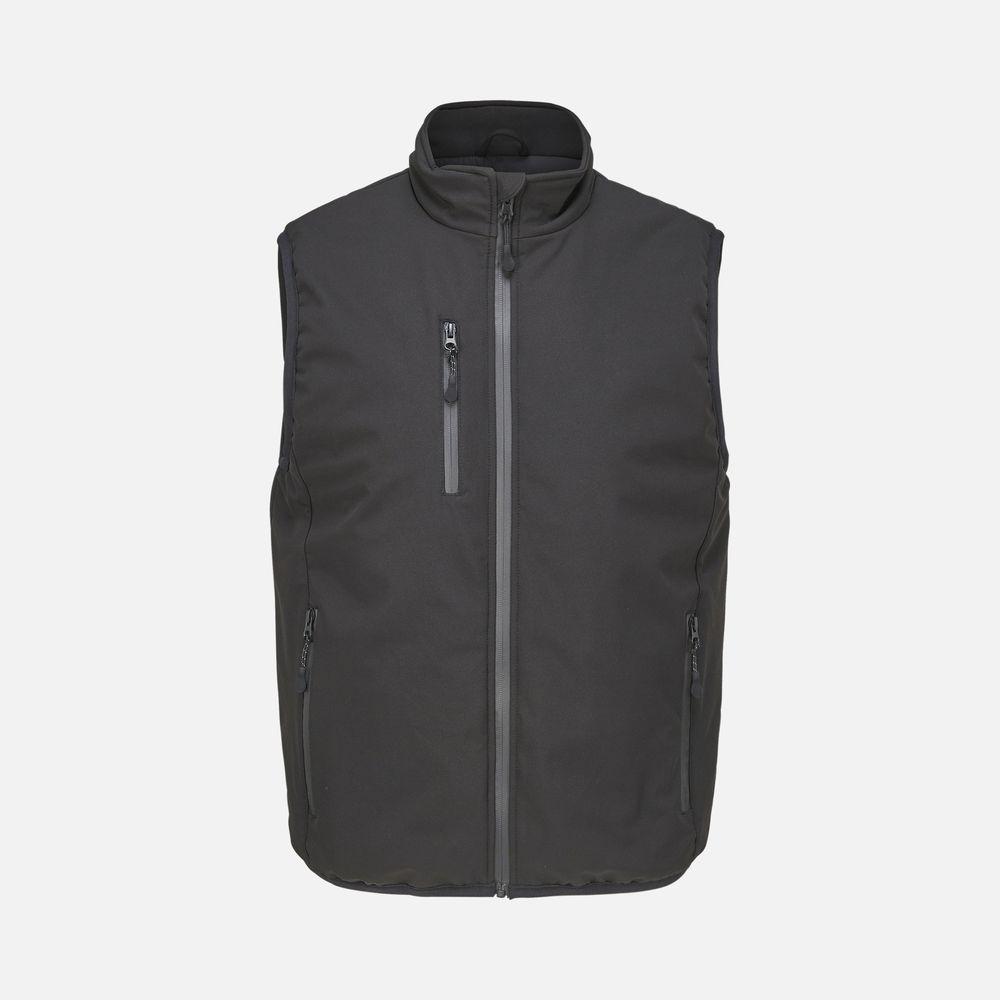 Жилет софтшелл унисекс Falcon BW, черный, размер M