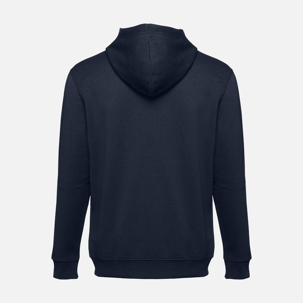 Толстовка мужская на молнии с капюшоном Amsterdam, темно-синяя, размер L