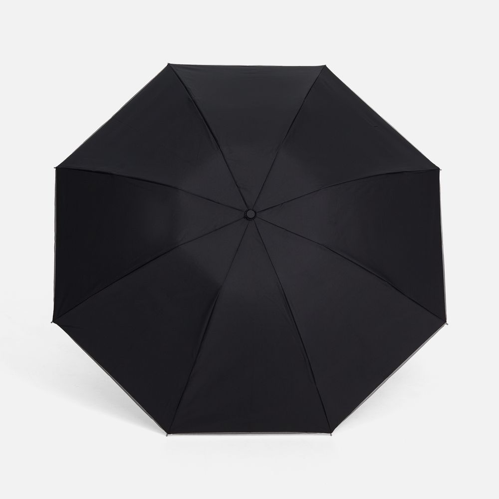 Зонт наоборот складной Futurum со светоотражающим кантом, черный