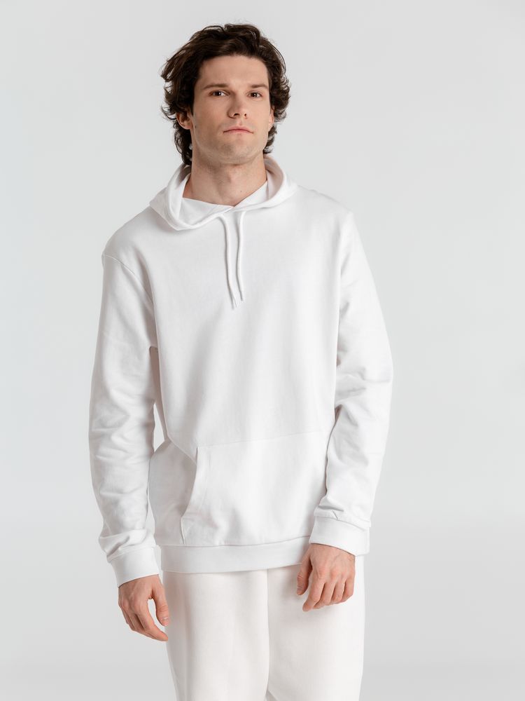 Толстовка с капюшоном унисекс Hoodie, белая, размер XXL