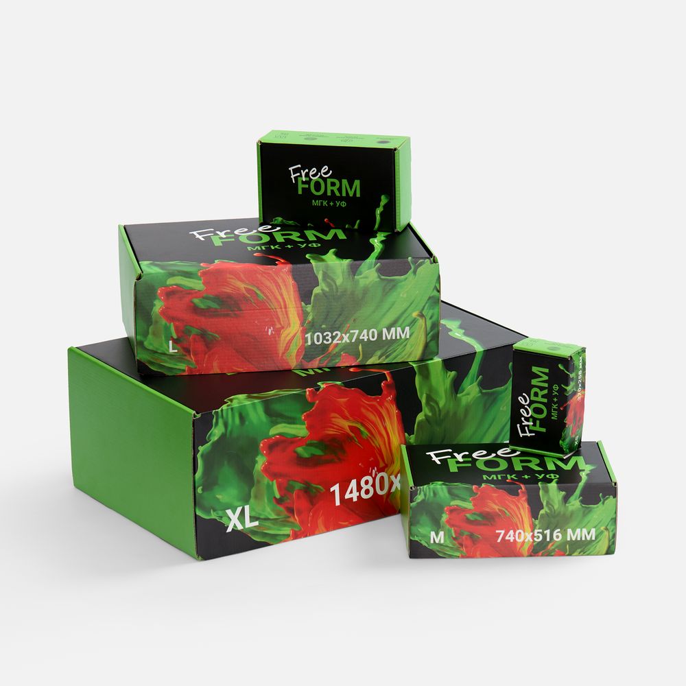 Коробка Freeform с печатью на заказ, размер XS