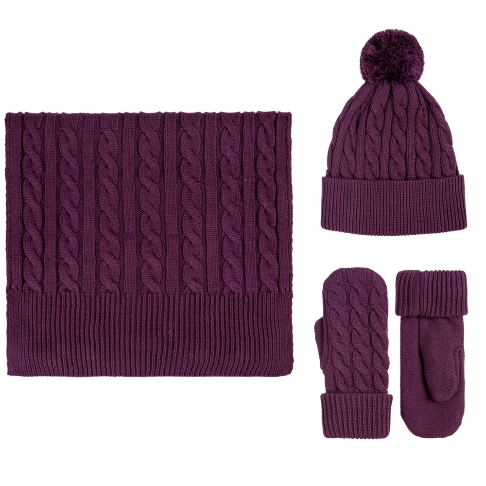 Варежки Heat Trick, баклажановые, размер L/XL