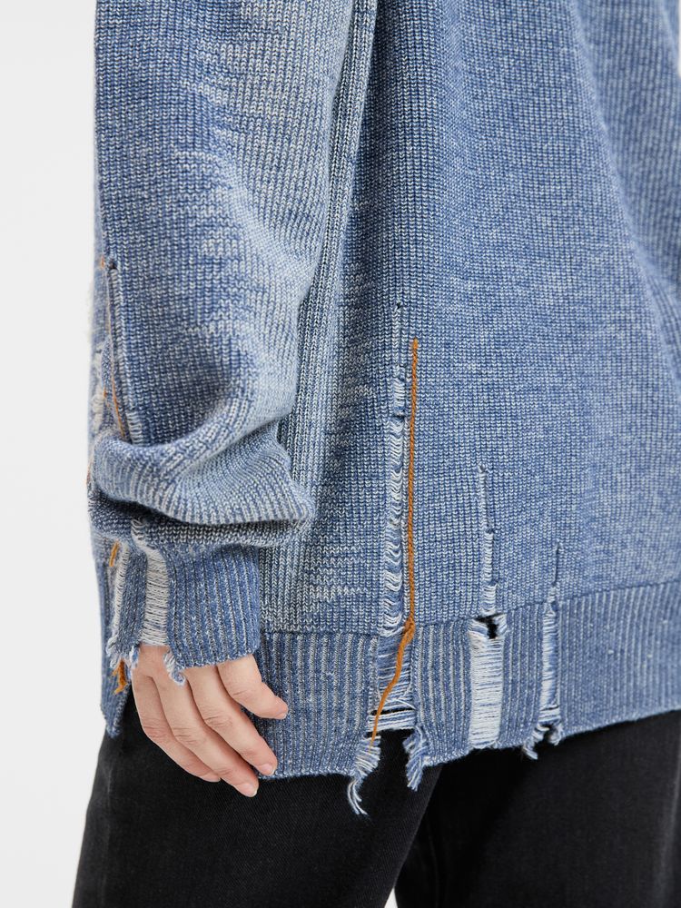 Джемпер Denim свободного силуэта на заказ, полушерсть, размер S