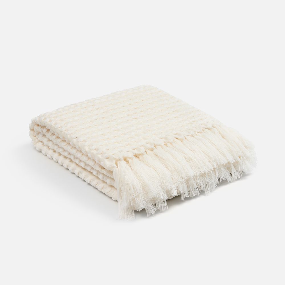 Плед Tallis, белый (молочный)