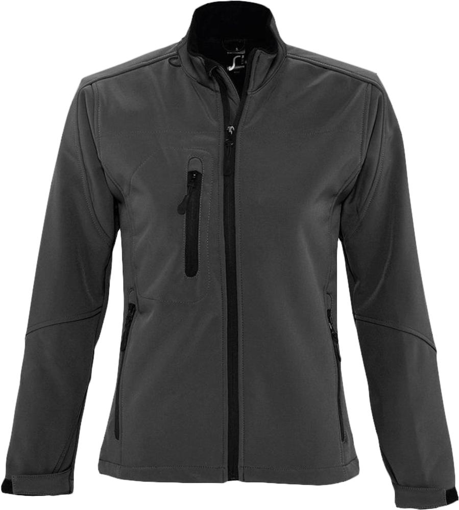 Куртка женская на молнии Roxy 340 темно-серая, размер XXL