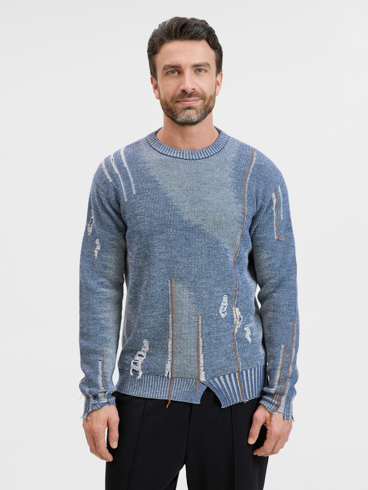 Джемпер Denim свободного силуэта на заказ, полушерсть, размер S