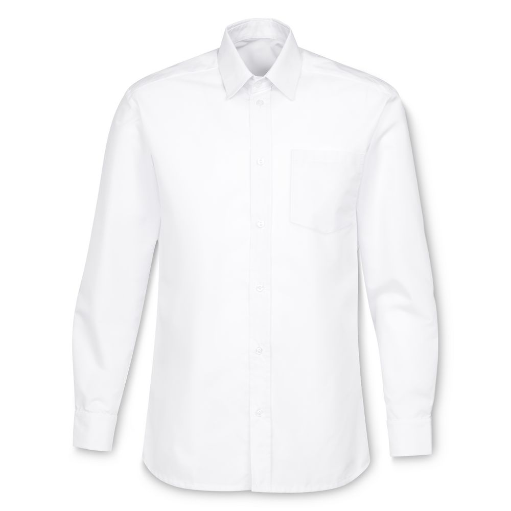 Рубашка мужская с длинным рукавом Collar, белая, размер 52; 176