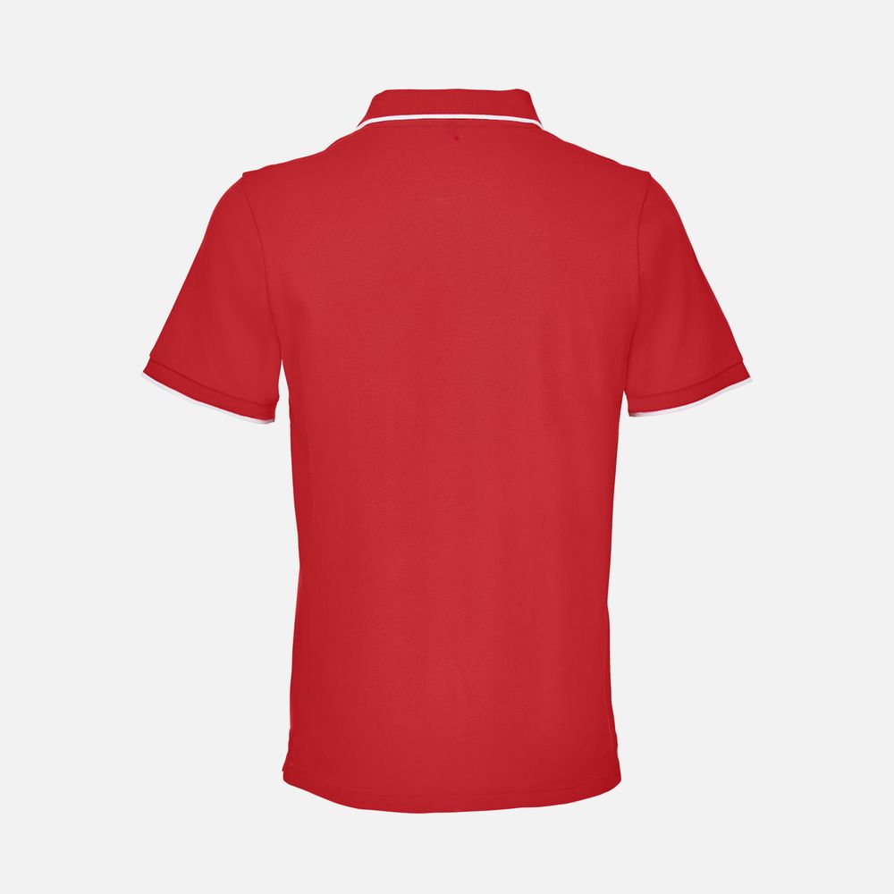 Рубашка поло унисекс Palermo, красная с белым, размер XXL