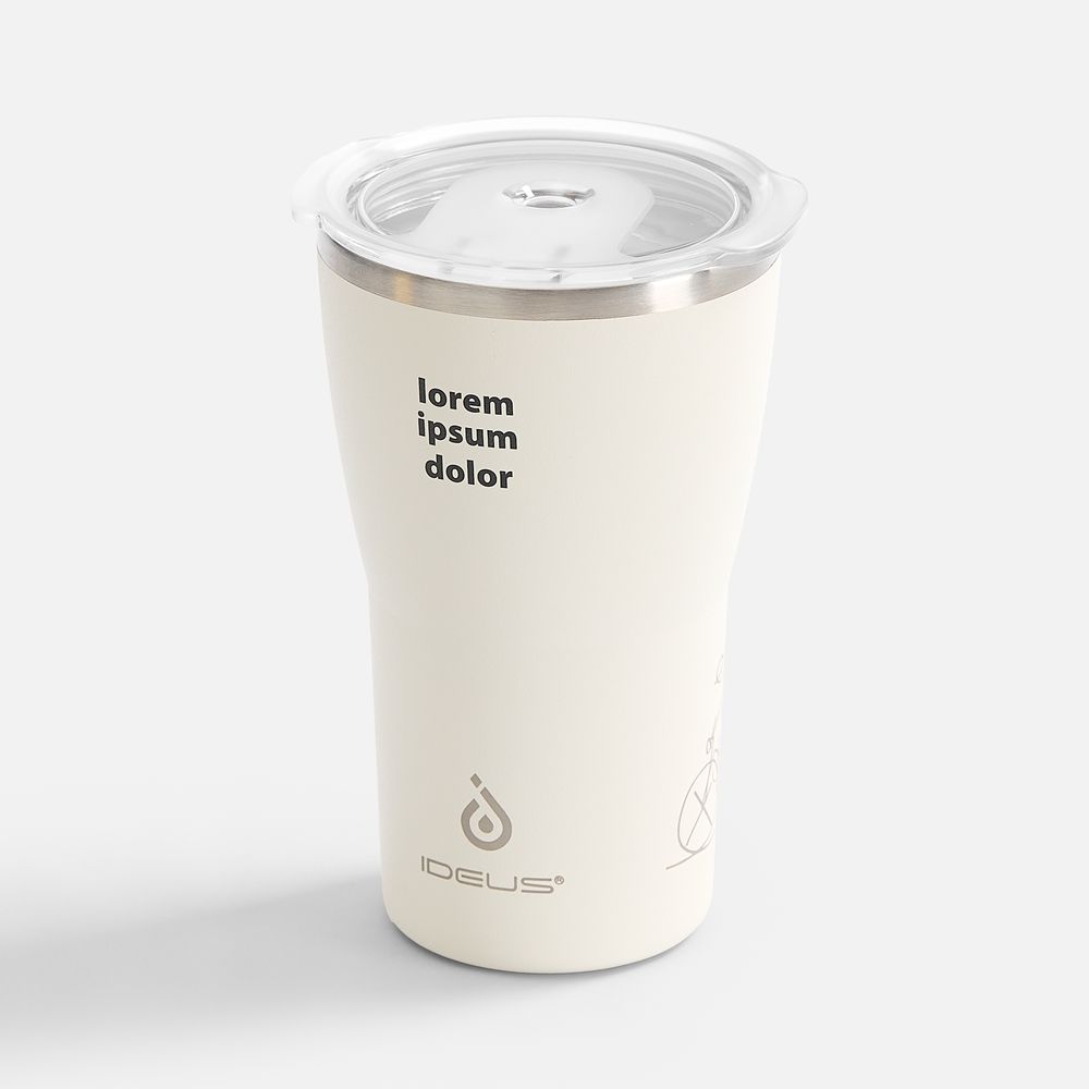 Термостакан Sapporo, белый (молочный)