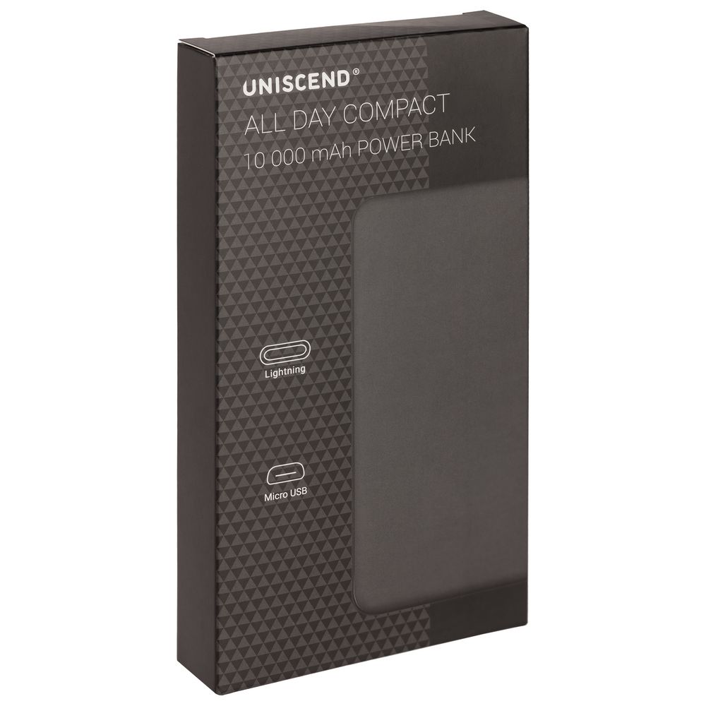 Внешний аккумулятор Uniscend All Day Compact 10000 мAч, черный