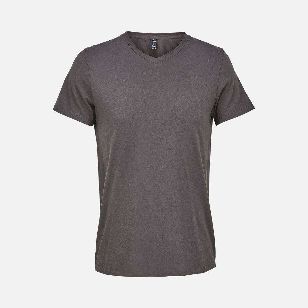 Футболка унисекс Regent с V-образным вырезом, темно-серая, размер S