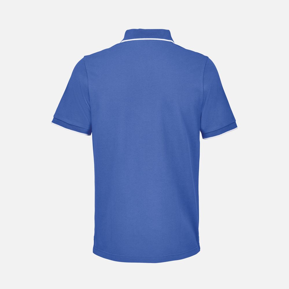 Рубашка поло унисекс Palermo, ярко-синяя с белым, размер S