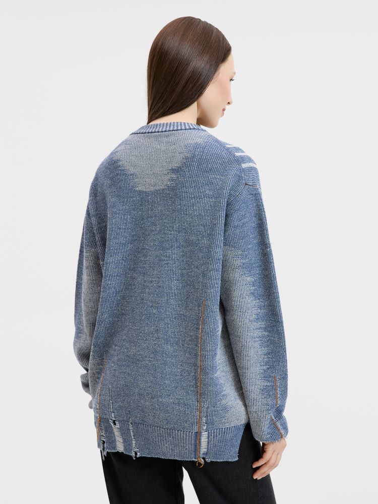 Джемпер Denim свободного силуэта на заказ, полушерсть, размер S