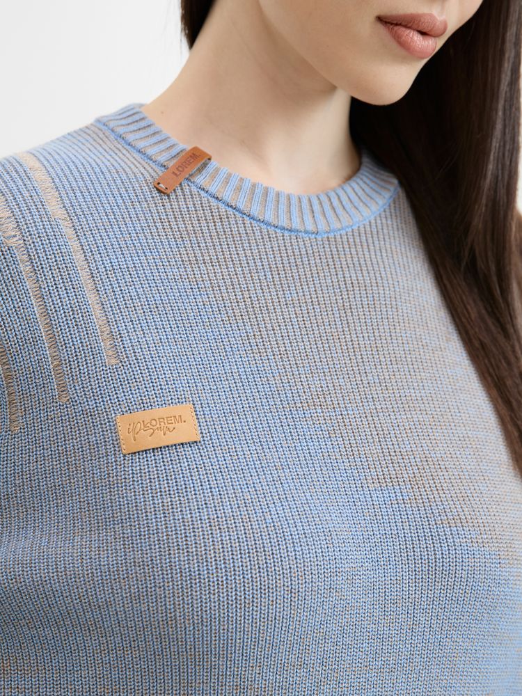 Джемпер Denim свободного силуэта на заказ, полушерсть, размер S