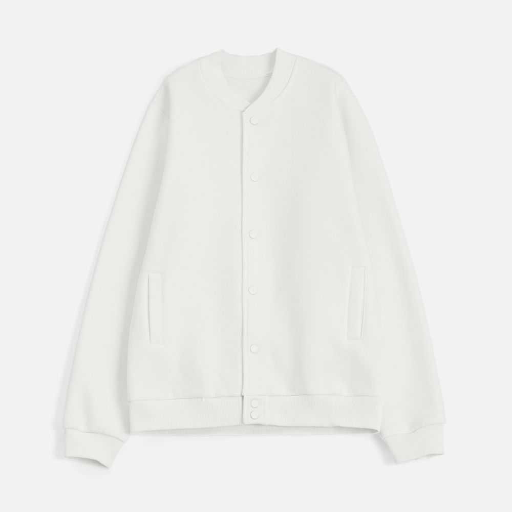 Бомбер унисекс AtmosWear, молочно-белый, размер S