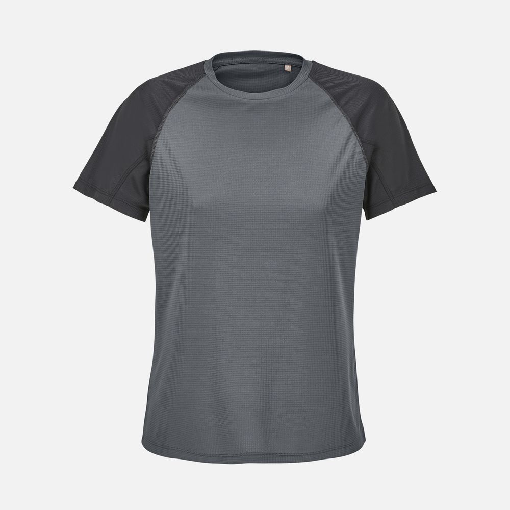 Футболка спортивная женская Vortex Women, черная с темно-серым, размер S