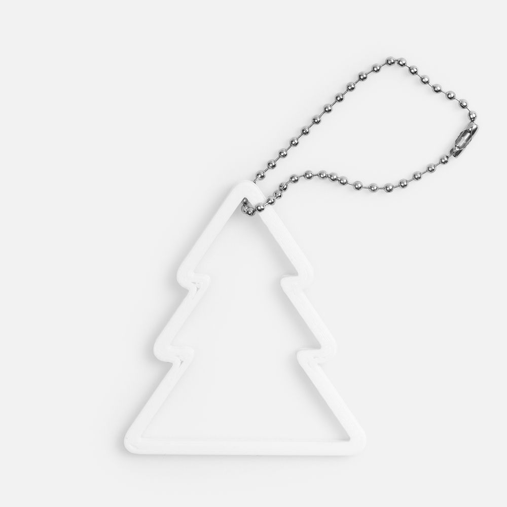 Подвеска «Елочка», 3D-печать, белая