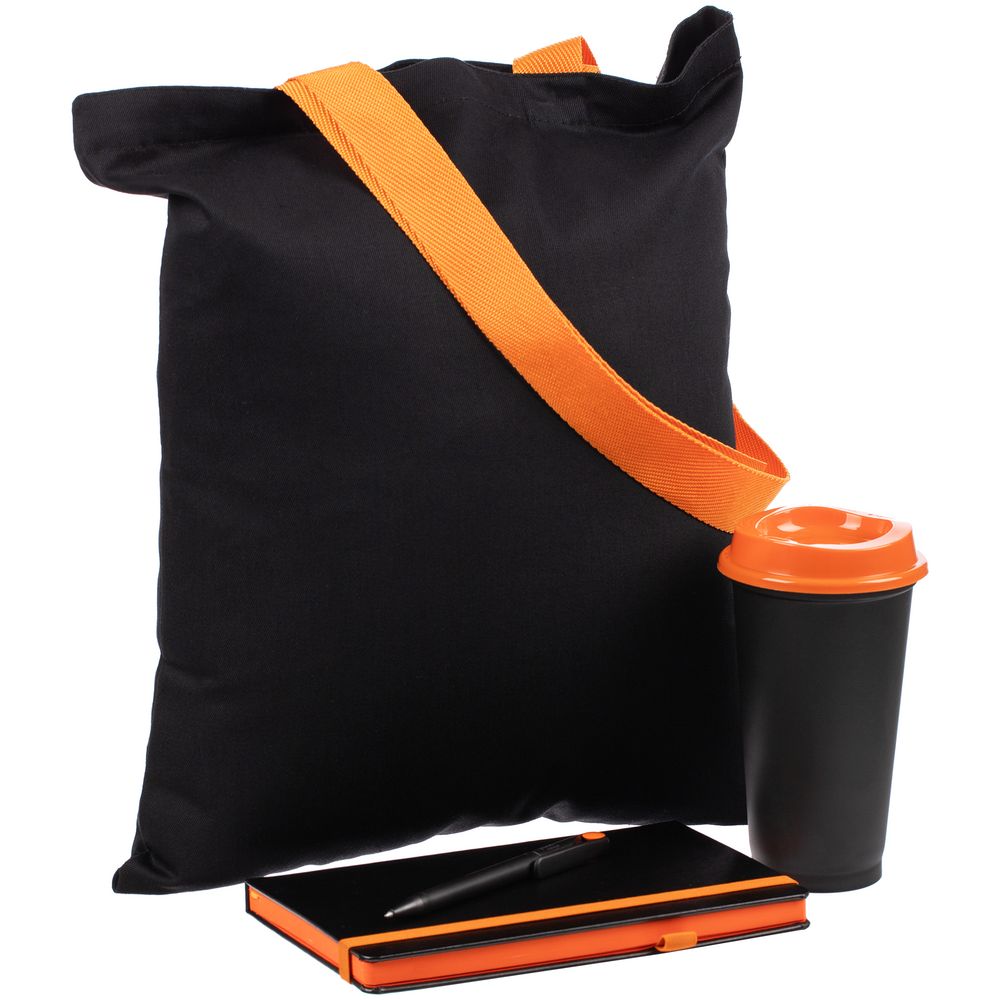 Набор Velours Bag, черный с оранжевым