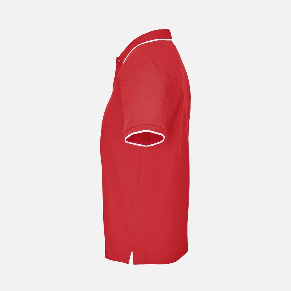 Рубашка поло унисекс Palermo, красная с белым, размер XXL