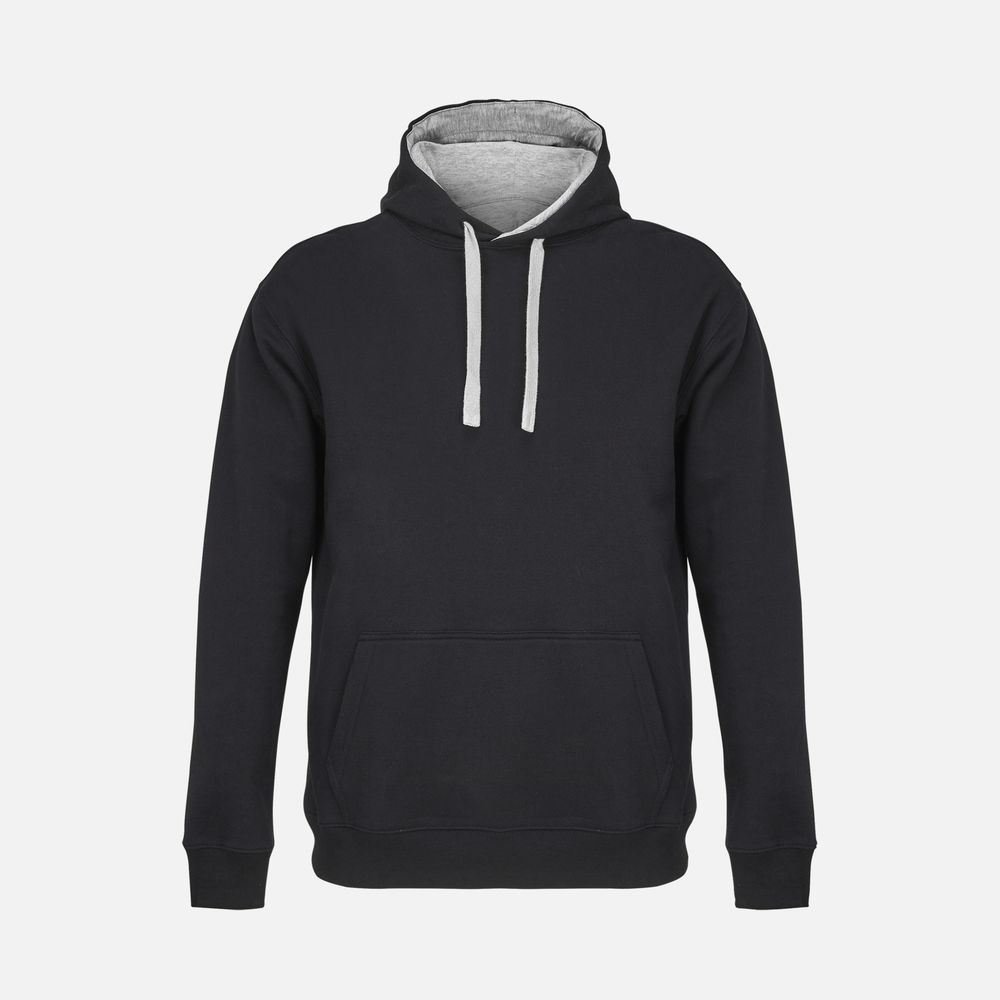 Худи унисекс Cameron, черное с серым меланжем, размер XS