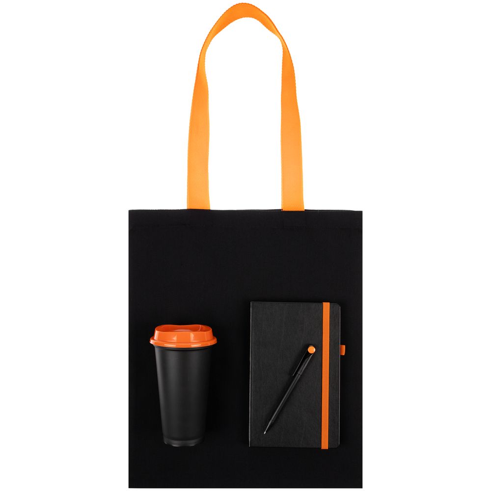 Набор Velours Bag, черный с оранжевым