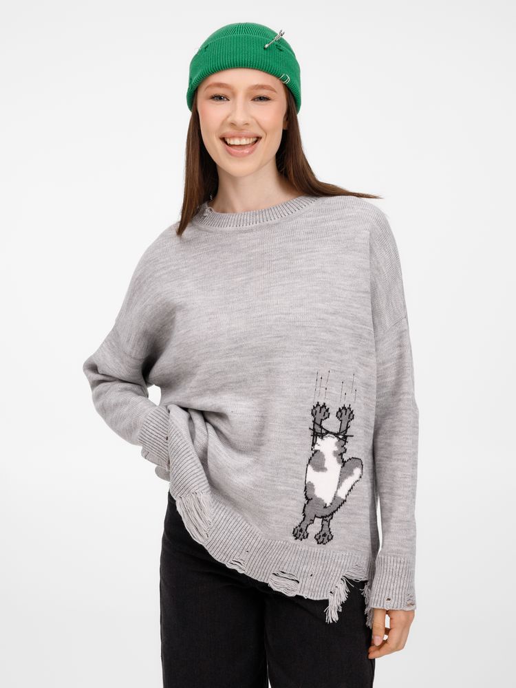 Джемпер Sharpick, серебристо-серый меланж, размер L/XL