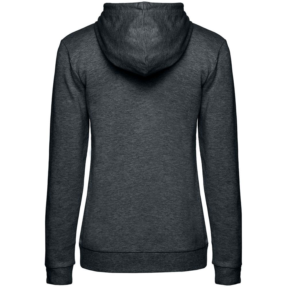 Толстовка с капюшоном женская Hoodie, серый меланж (антрацит), размер XS